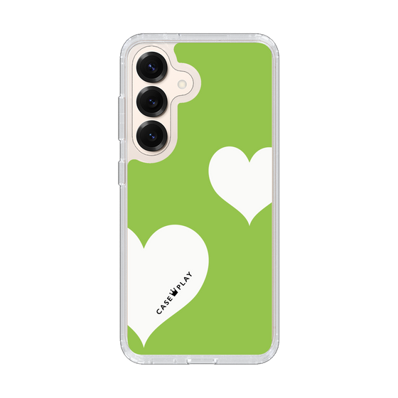 スリムプロテクションケース［ Two Hearts - Green ］