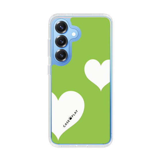 スリムプロテクションケース［ Two Hearts - Green ］