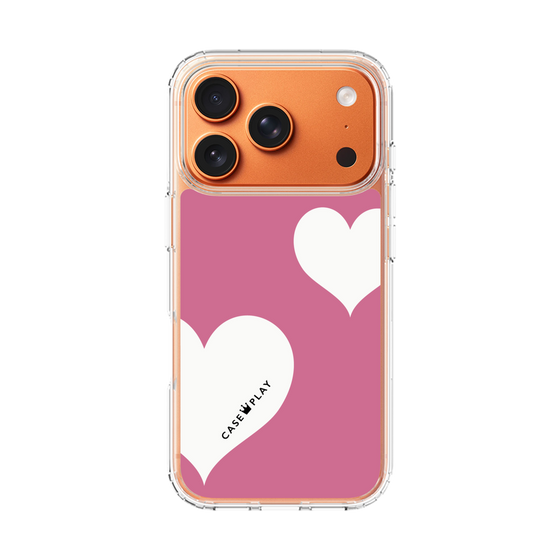 スリムプロテクションケース［ Two Hearts - Pink ］