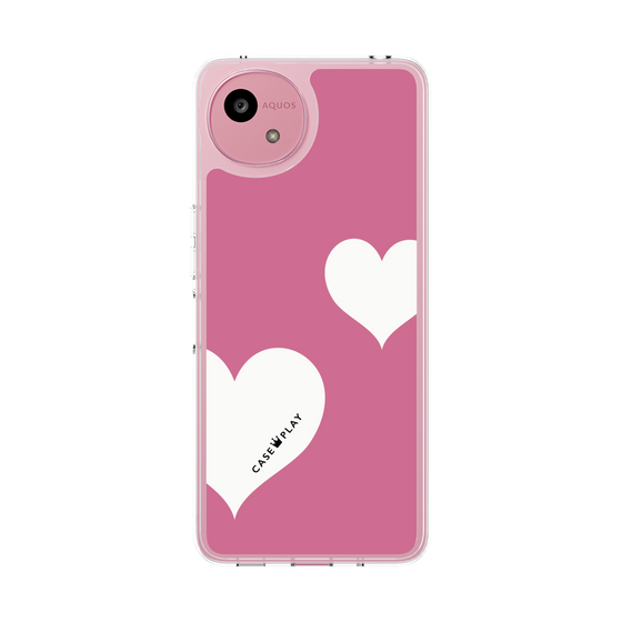スリムプロテクションケース［ Two Hearts - Pink ］