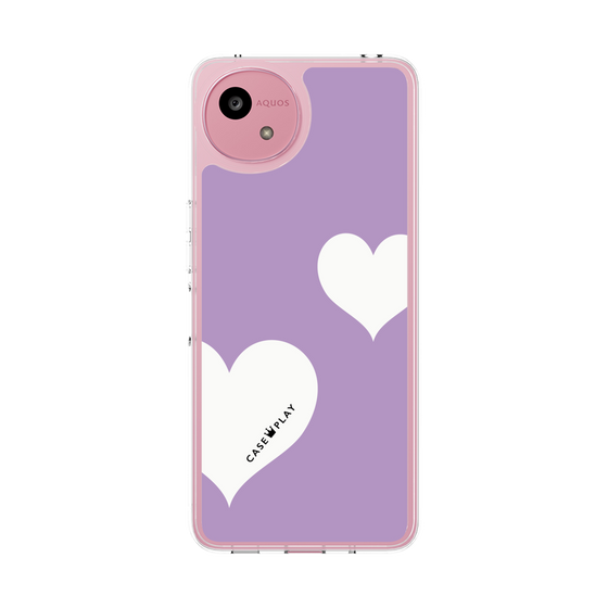 スリムプロテクションケース［ Two Hearts - Purple ］