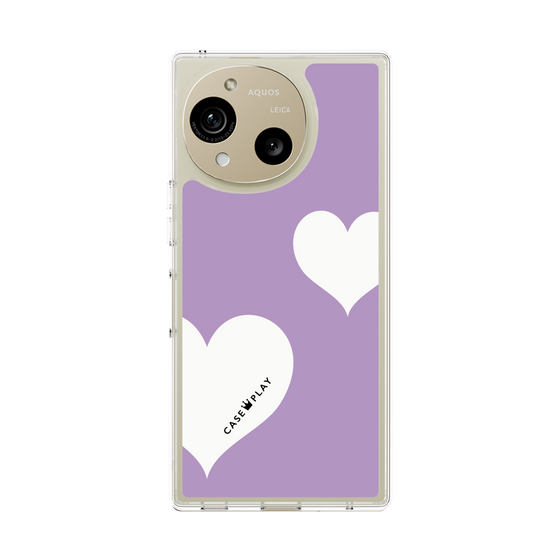 スリムプロテクションケース［ Two Hearts - Purple ］