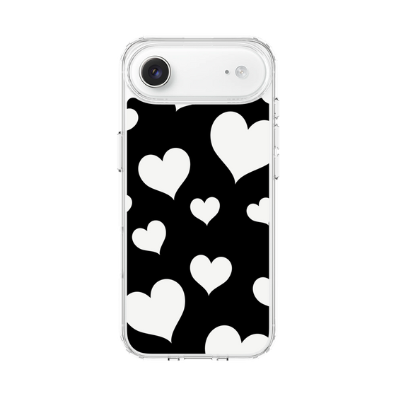 スリムプロテクションケース［ Dot Hearts - Black ］