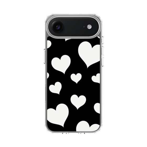 スリムプロテクションケース［ Dot Hearts - Black ］