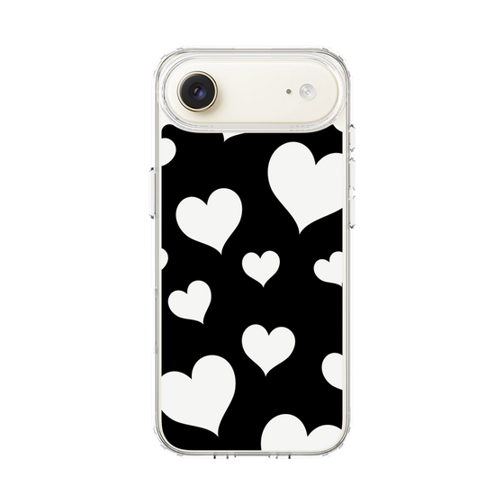 スリムプロテクションケース［ Dot Hearts - Black ］