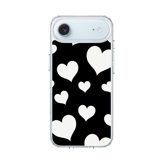 スリムプロテクションケース［ Dot Hearts - Black ］