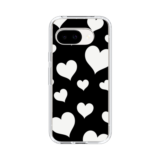 スリムプロテクションケース［ Dot Hearts - Black ］