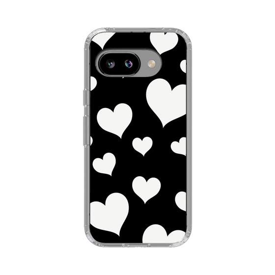 スリムプロテクションケース［ Dot Hearts - Black ］