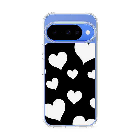 スリムプロテクションケース［ Dot Hearts - Black ］