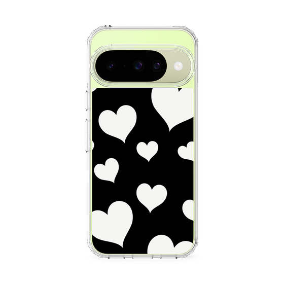 スリムプロテクションケース［ Dot Hearts - Black ］