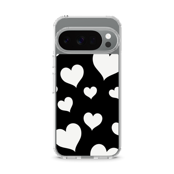 スリムプロテクションケース［ Dot Hearts - Black ］