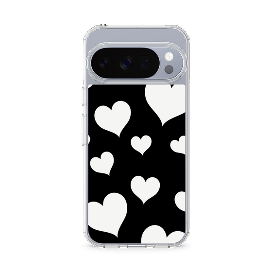 スリムプロテクションケース［ Dot Hearts - Black ］