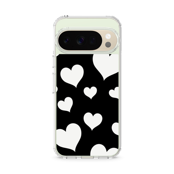 スリムプロテクションケース［ Dot Hearts - Black ］