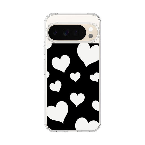 スリムプロテクションケース［ Dot Hearts - Black ］