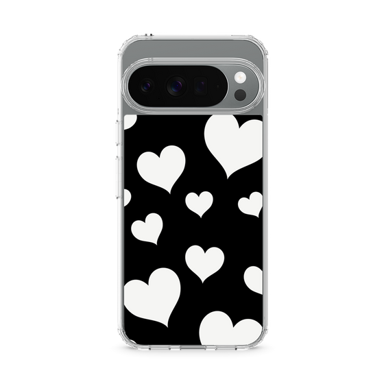 スリムプロテクションケース［ Dot Hearts - Black ］