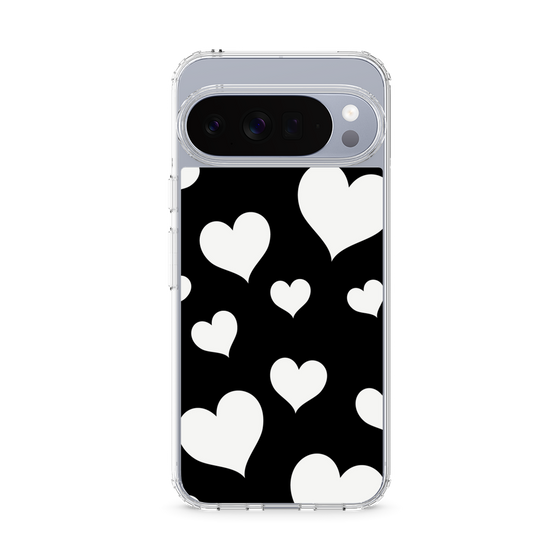スリムプロテクションケース［ Dot Hearts - Black ］