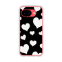 スリムプロテクションケース［ Dot Hearts - Black ］