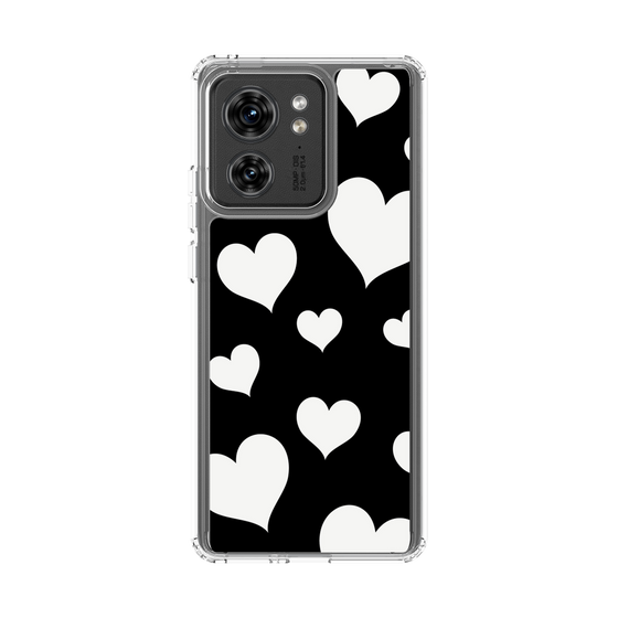 スリムプロテクションケース［ Dot Hearts - Black ］