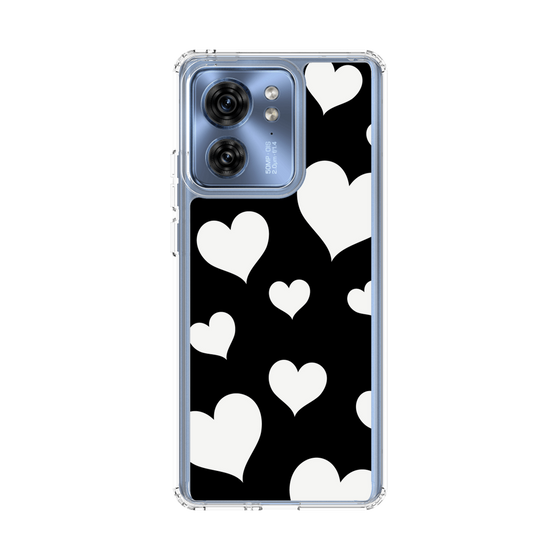 スリムプロテクションケース［ Dot Hearts - Black ］
