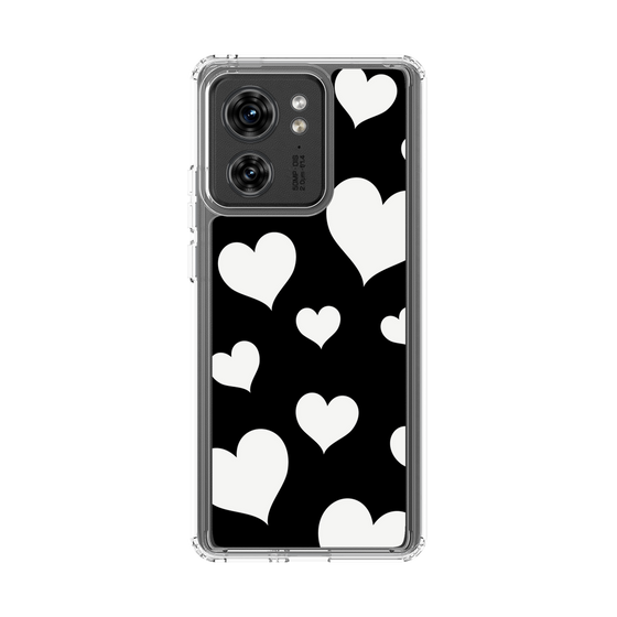 スリムプロテクションケース［ Dot Hearts - Black ］