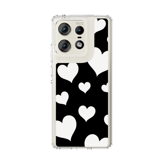 スリムプロテクションケース［ Dot Hearts - Black ］