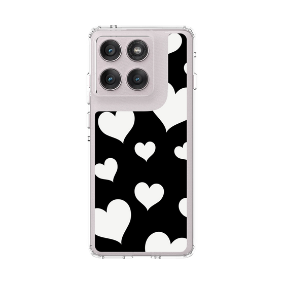 スリムプロテクションケース［ Dot Hearts - Black ］