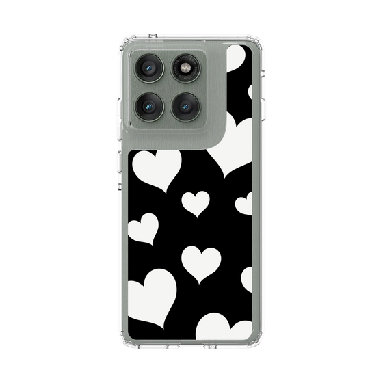 スリムプロテクションケース［ Dot Hearts - Black ］