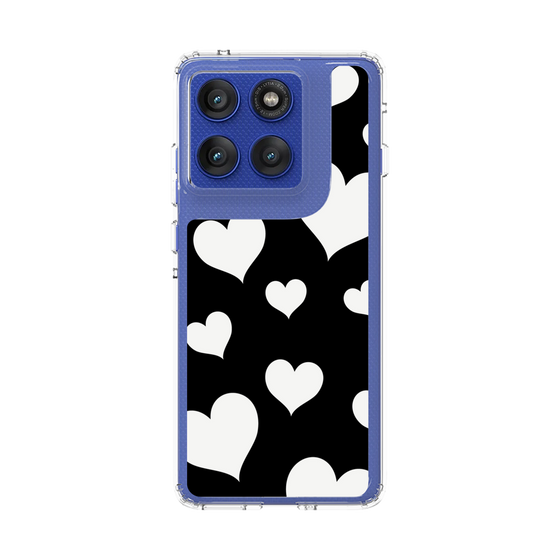 スリムプロテクションケース［ Dot Hearts - Black ］