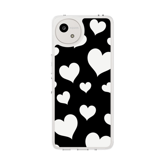 スリムプロテクションケース［ Dot Hearts - Black ］