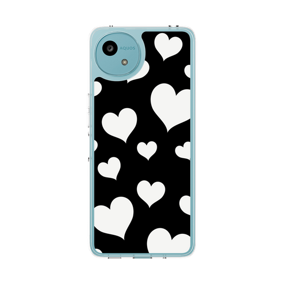 スリムプロテクションケース［ Dot Hearts - Black ］
