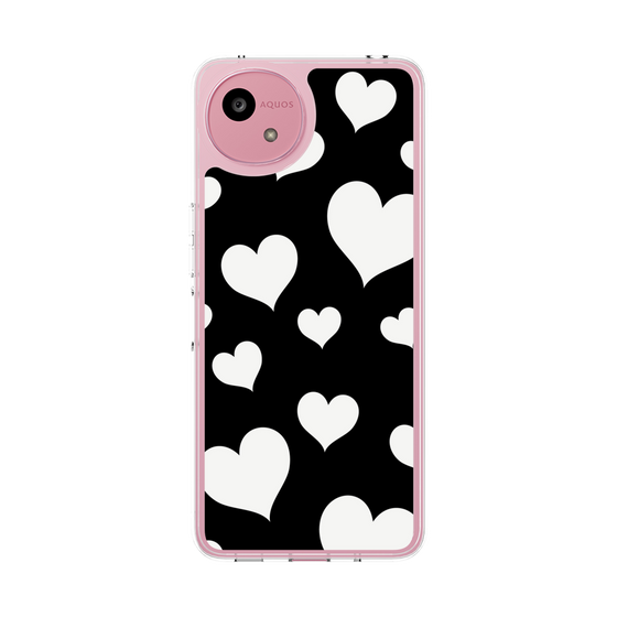 スリムプロテクションケース［ Dot Hearts - Black ］