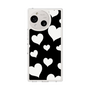 スリムプロテクションケース［ Dot Hearts - Black ］