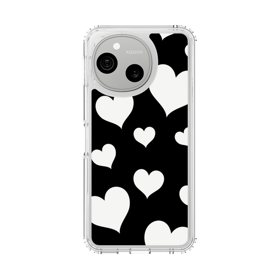 スリムプロテクションケース［ Dot Hearts - Black ］