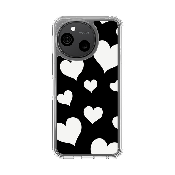 スリムプロテクションケース［ Dot Hearts - Black ］