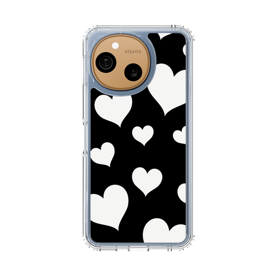 スリムプロテクションケース［ Dot Hearts - Black ］