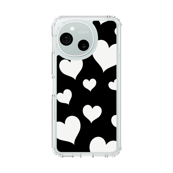 スリムプロテクションケース［ Dot Hearts - Black ］