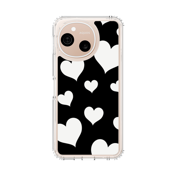 スリムプロテクションケース［ Dot Hearts - Black ］