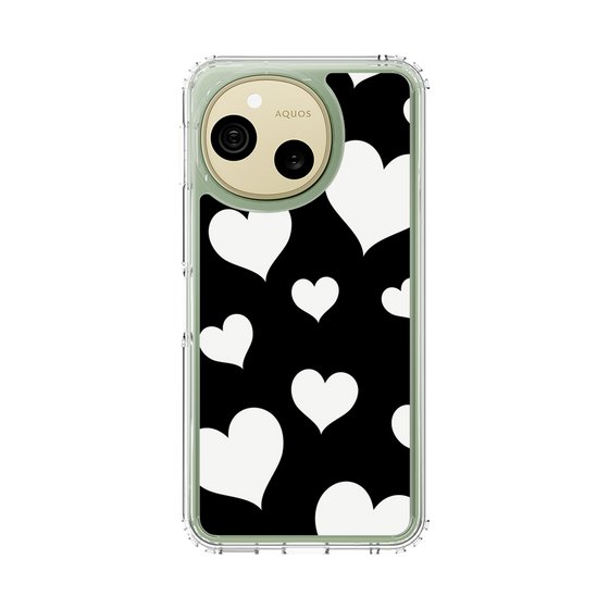 スリムプロテクションケース［ Dot Hearts - Black ］