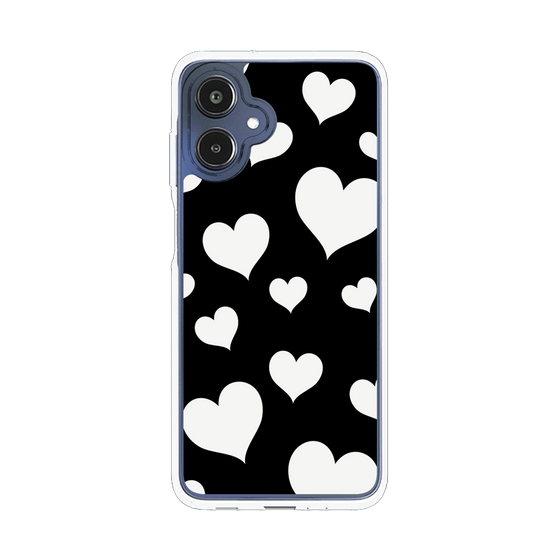 スリムプロテクションケース［ Dot Hearts - Black ］