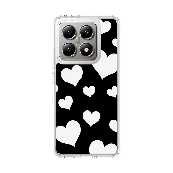スリムプロテクションケース［ Dot Hearts - Black ］
