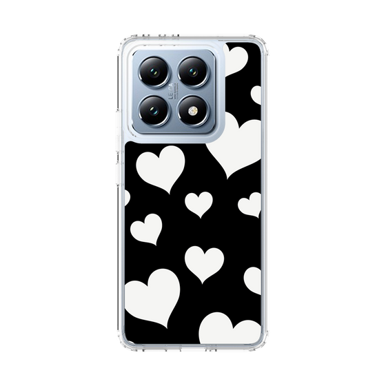 スリムプロテクションケース［ Dot Hearts - Black ］