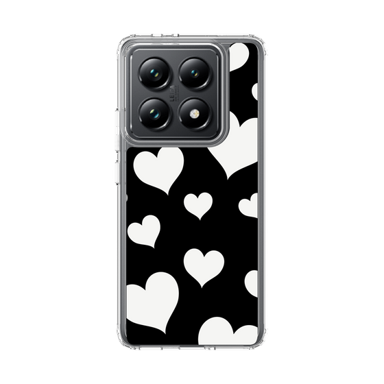 スリムプロテクションケース［ Dot Hearts - Black ］