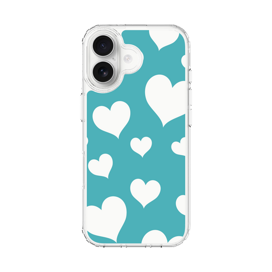 スリムプロテクションケース［ Dot Hearts - Blue ］