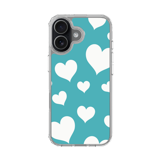スリムプロテクションケース［ Dot Hearts - Blue ］