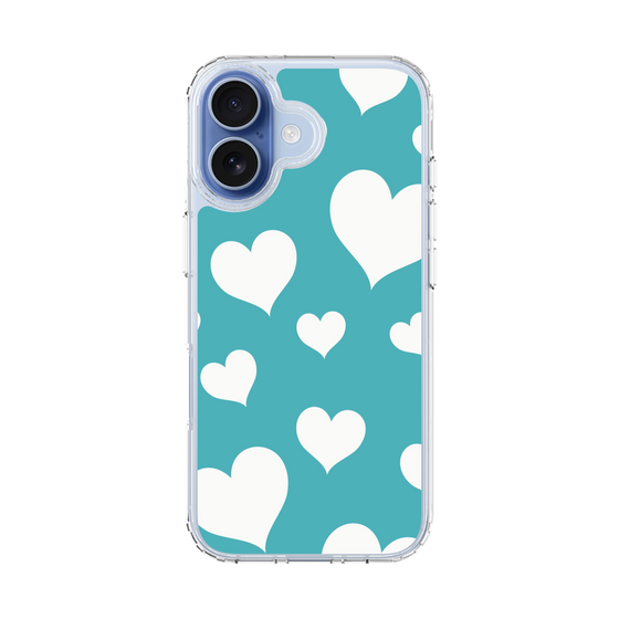 スリムプロテクションケース［ Dot Hearts - Blue ］