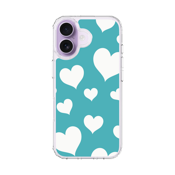 スリムプロテクションケース［ Dot Hearts - Blue ］