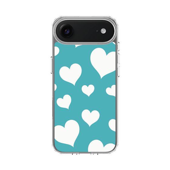 スリムプロテクションケース［ Dot Hearts - Blue ］