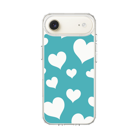 スリムプロテクションケース［ Dot Hearts - Blue ］