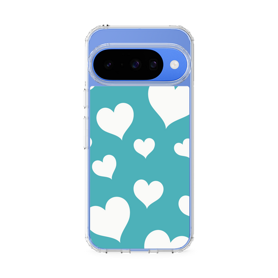 スリムプロテクションケース［ Dot Hearts - Blue ］