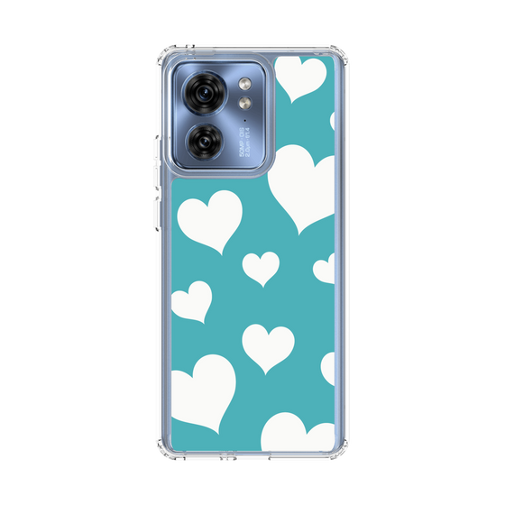スリムプロテクションケース［ Dot Hearts - Blue ］